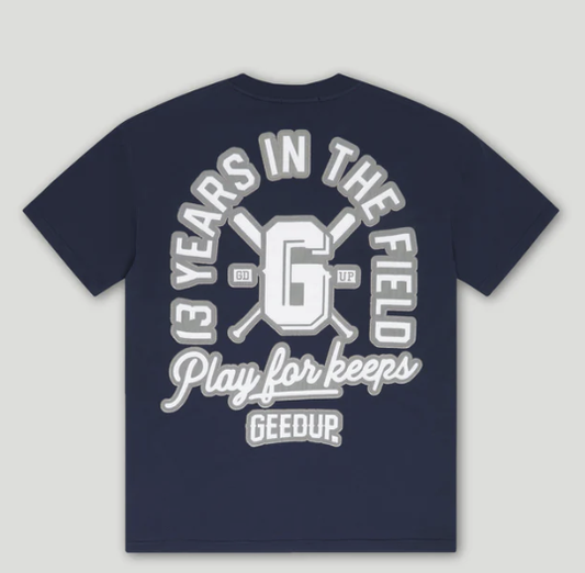 GEEDUP 13YR PFK NVY WHT TEE