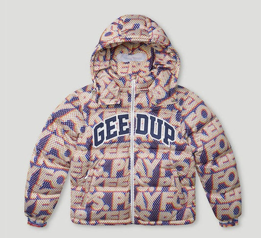 GEEDUP PFK STATIC PUFFER JACKET MULTI COLOUR