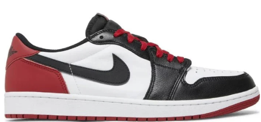 JORDAN 1 LOW BLACK TOE