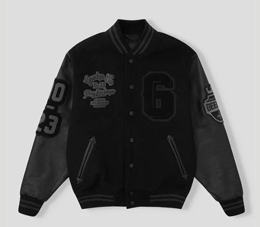 GEEDUP VARSITY JACKET BLACK