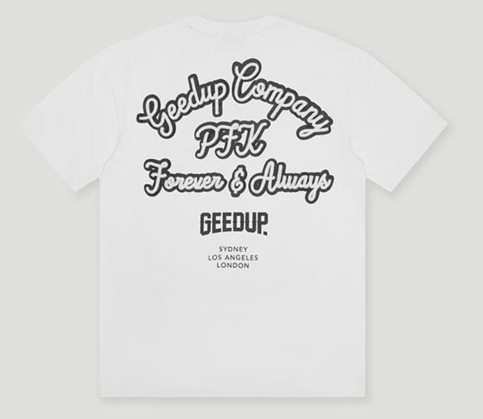 GEEDUP COMPANY TEE WHITE