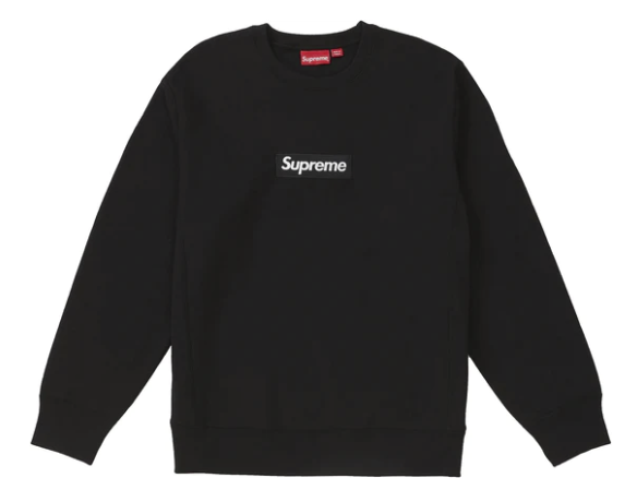 SUPREME CREW NECK BLACK RED